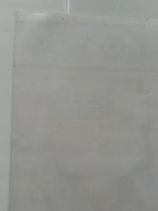 Rectangular white tile with a subtle pattern on a light gray background