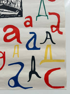 Colorful abstract letters on a white background