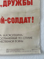 Vintage paper with red and black text on a textured surface