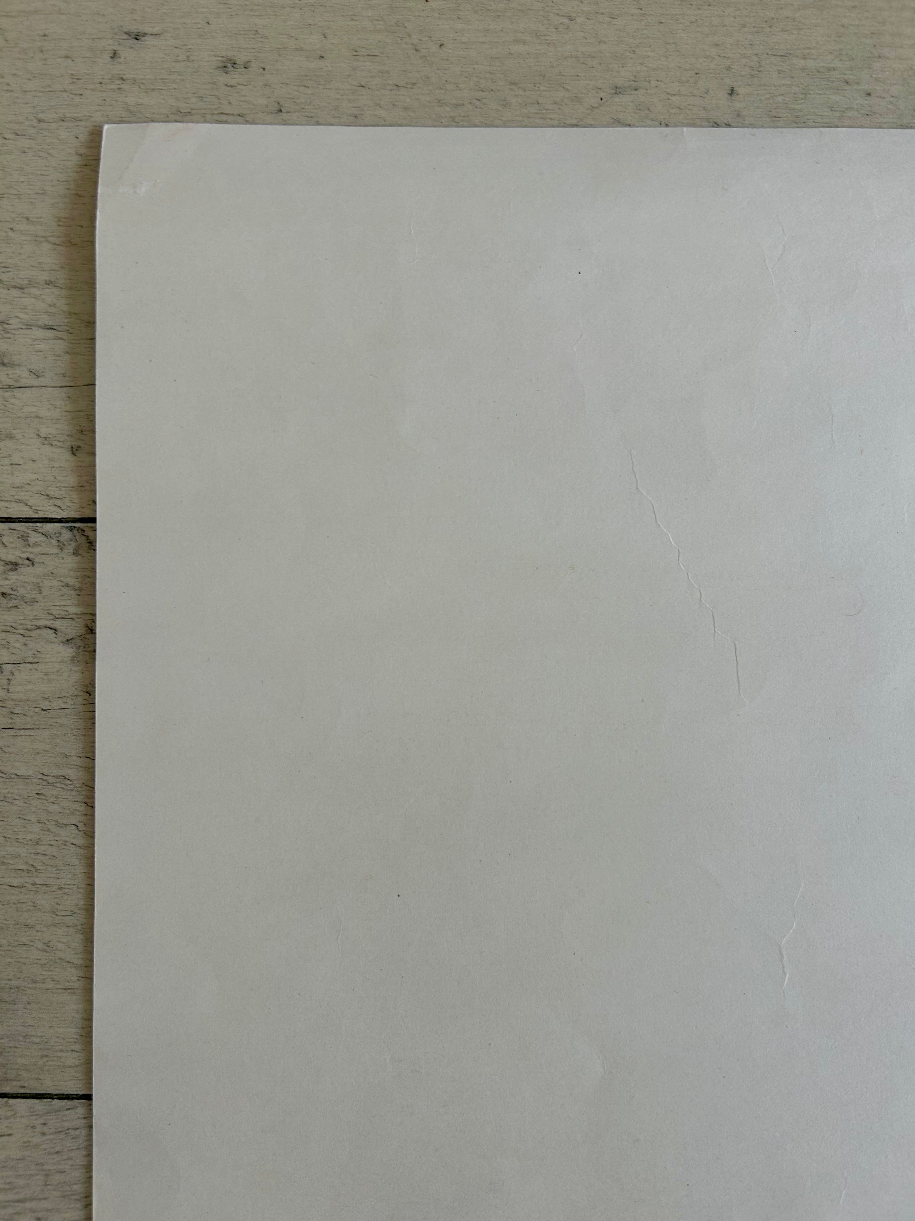 Plain white sheet of paper on a textured wooden surface