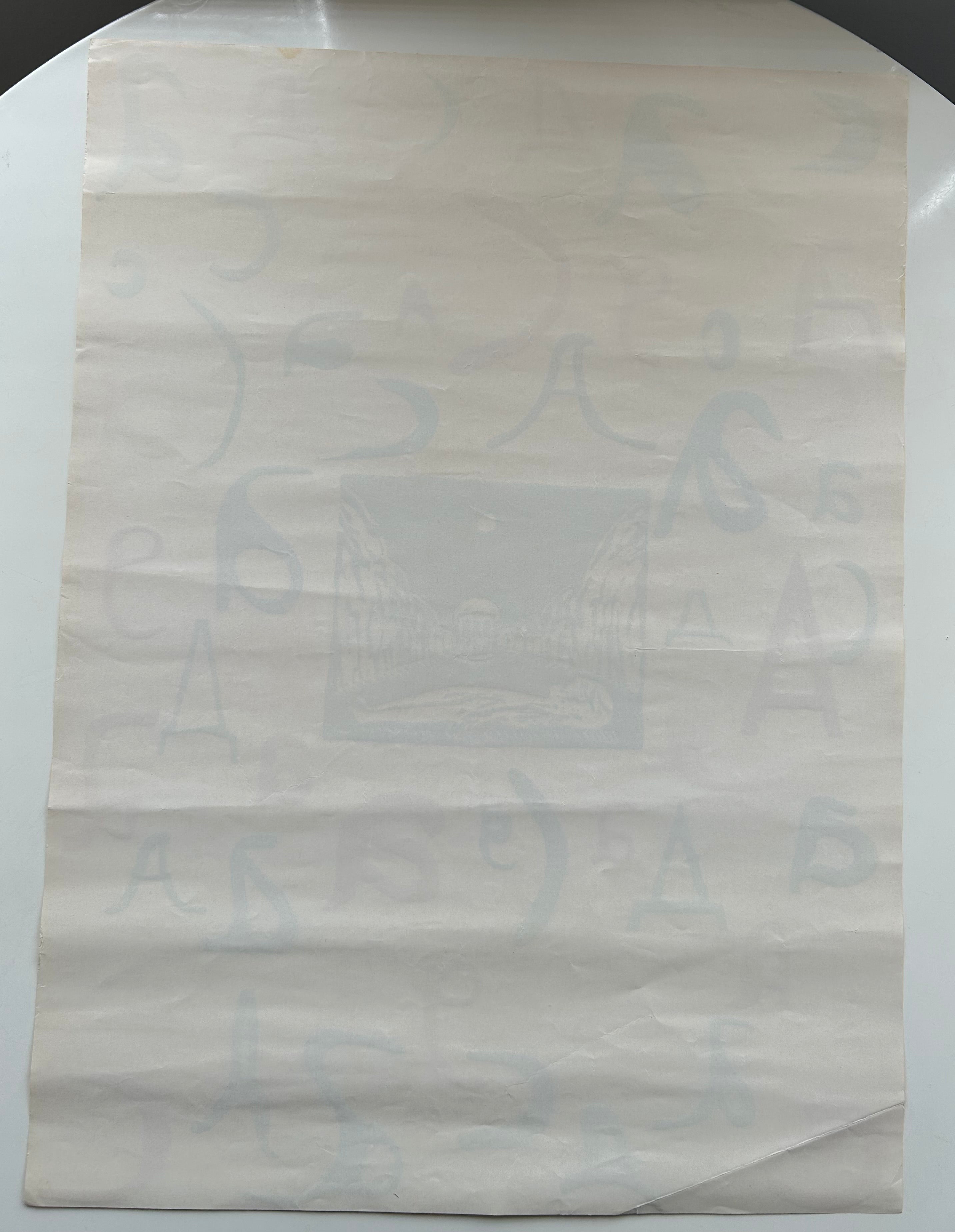 White paper with blue text on a white background