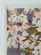 Abstract pattern with colorful shapes on a textured surface