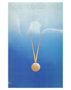 Original 1980 Moscow Olympics Poster – 'Let Peace Triumph' – Artist A. Merkushev – Plakat – 42 × 65 cm / 16.5 × 25.6 in