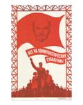 Original 1974 Soviet Poster – Artist M. Lukyanov – "Everyone to the Communist Subbotnik!" – Lenin, Crimson Flag – 57 × 89 cm / 22.4 × 35.0 in