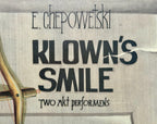 Poster for 'Klown's Smile' with text and a chair illustration.