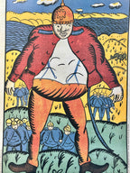 Artist Kazimir Malevich's – "Look, Look, Near the Vistula" (1914) – Museum-Authorised Facsimile – Palace Editions, 2004 – 56 × 38 cm / 22.0 × 15.0 in