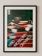 Original 1980 Soviet Olympic Poster – Relay Race – Japanese Artists – Kawadu, Matsumoto, Ishinosawa, Kishimoto – 44 × 66 cm / 17.3 × 26.0 in