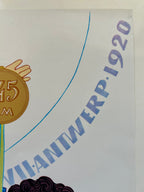 Logo with 'Antwerp 1920' text and a gold medal on a white background