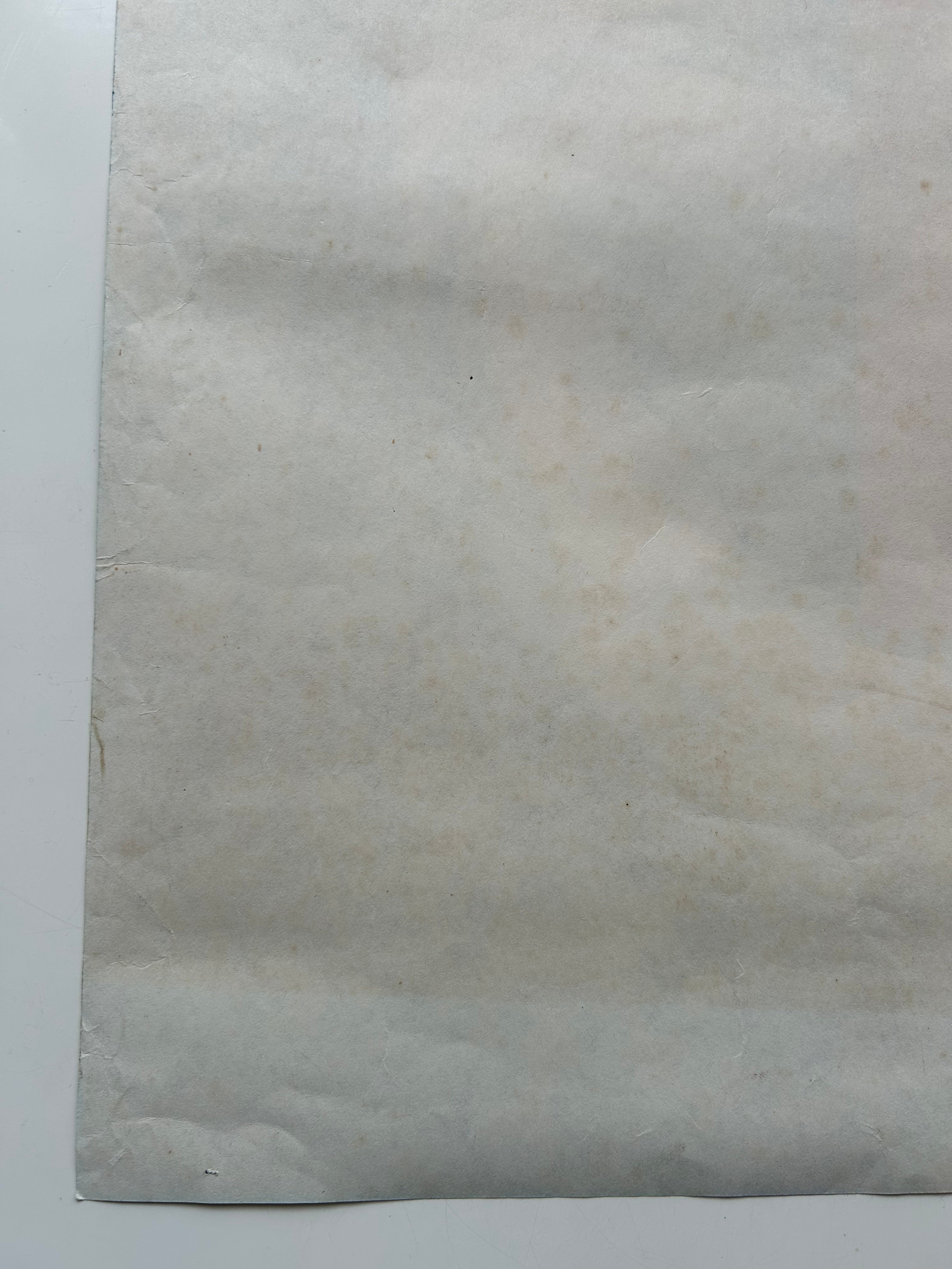 Rectangular piece of gray paper on a white background